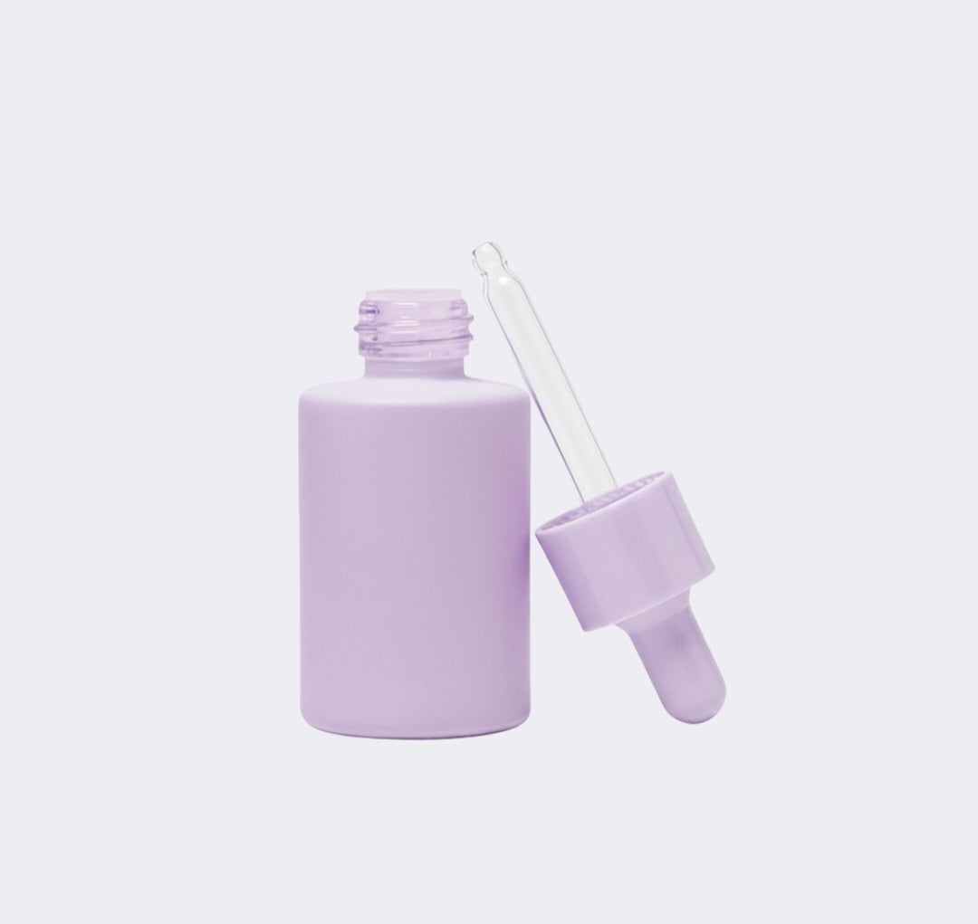 30ml Frosted Purple Glass Serum Bottle
