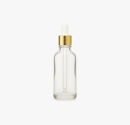 30ml Clear Bottle with Gold Dropper